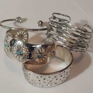 Bundle Silver Bangles All 4 For One Low Price